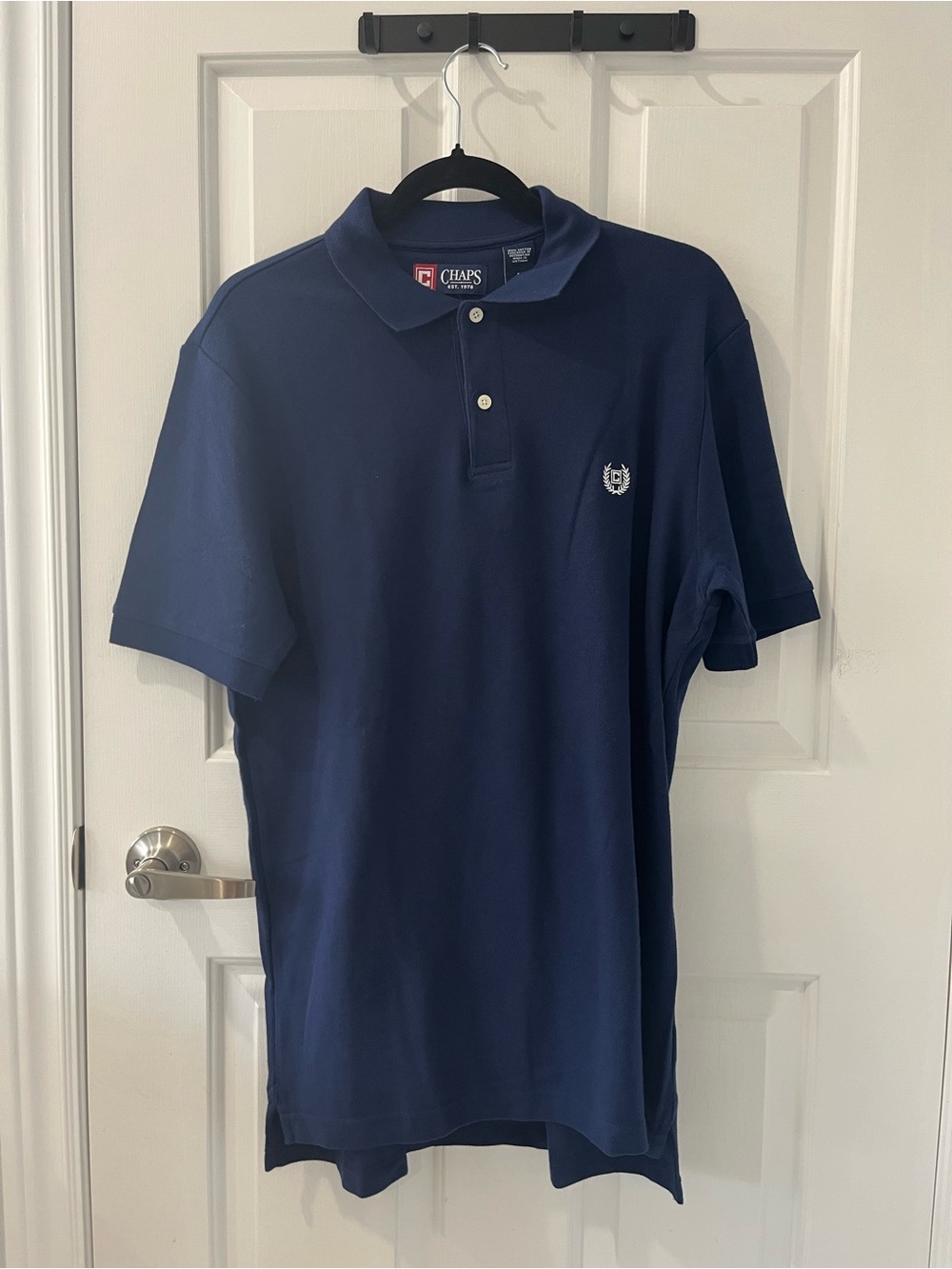 Chaps Est. 1978 Navy Blue Classic Fit Cotton Polo Shirt Men's Size Medium M